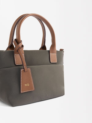 Bolso tote con textura suave M