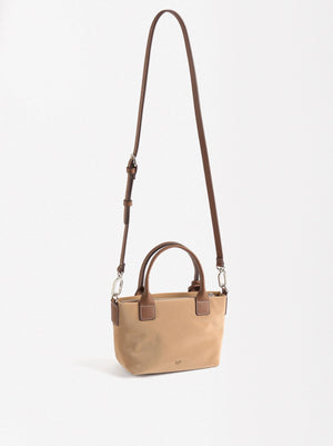 Bolso tote con textura suave M