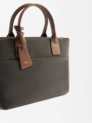 Bolso tote con textura suave L