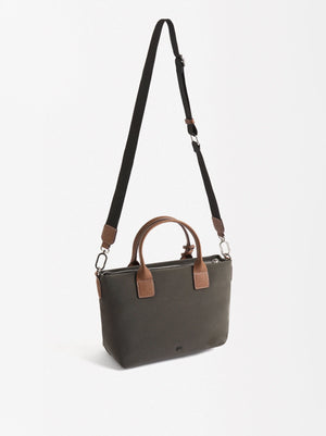 Bolso tote con textura suave L