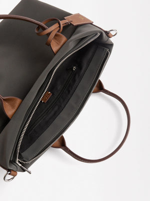 Bolso tote con textura suave L