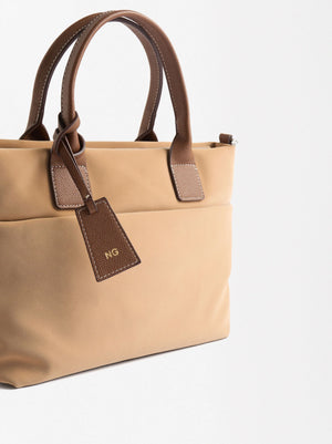Bolso tote con textura suave