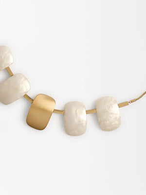 Collar Corto Con Colgantes Perlados
