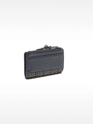 Cartera con trenzado multicolor