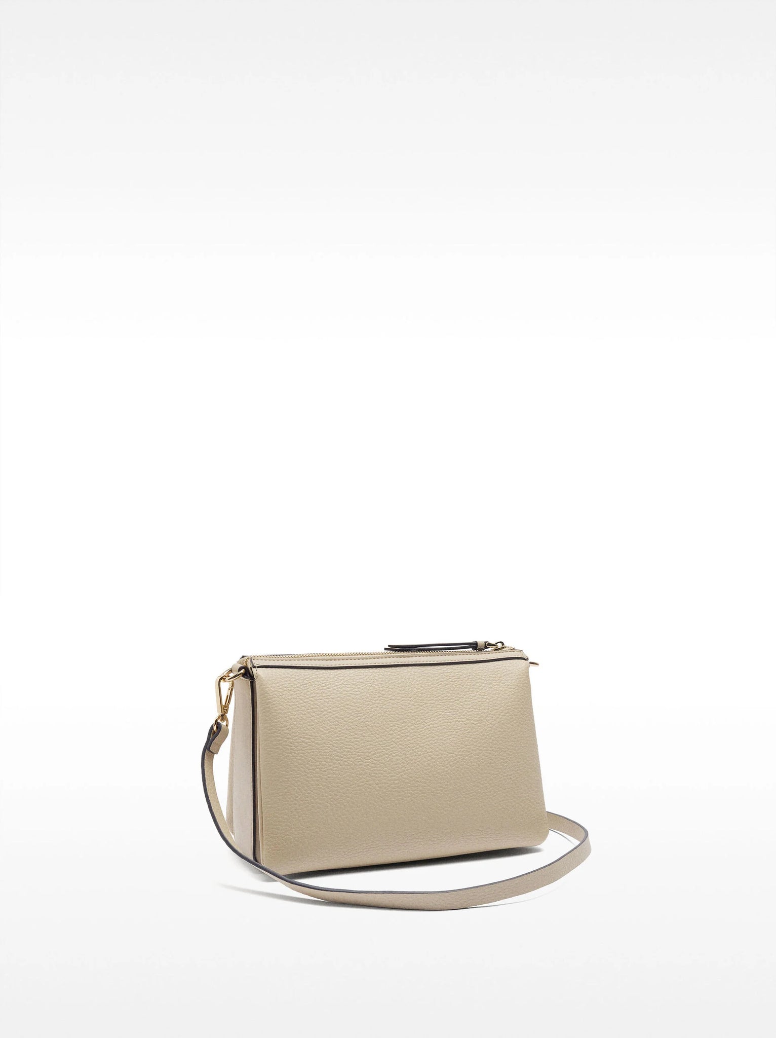 Bolso bandolera triple con textura