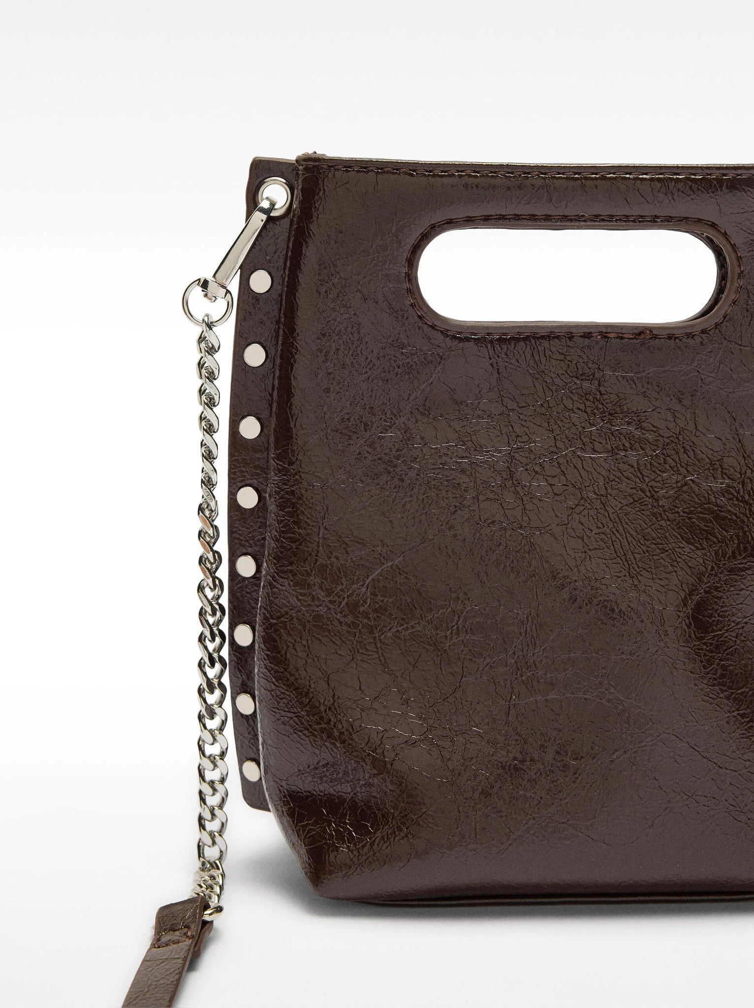 Bolso tote con efecto craquelado