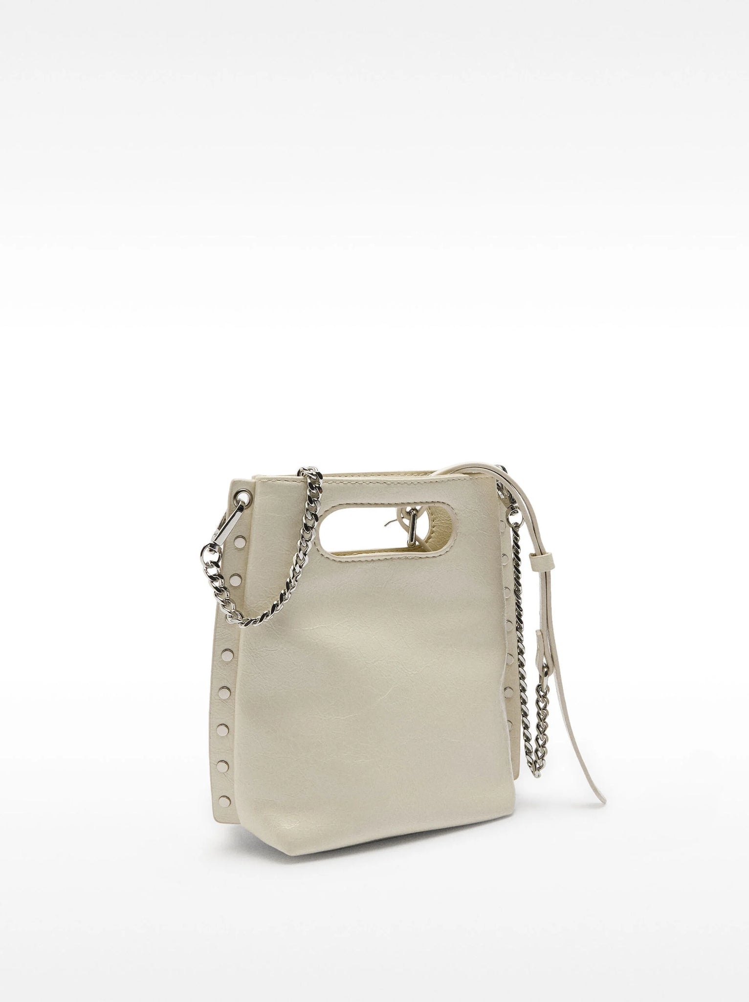 Bolso tote con efecto craquelado
