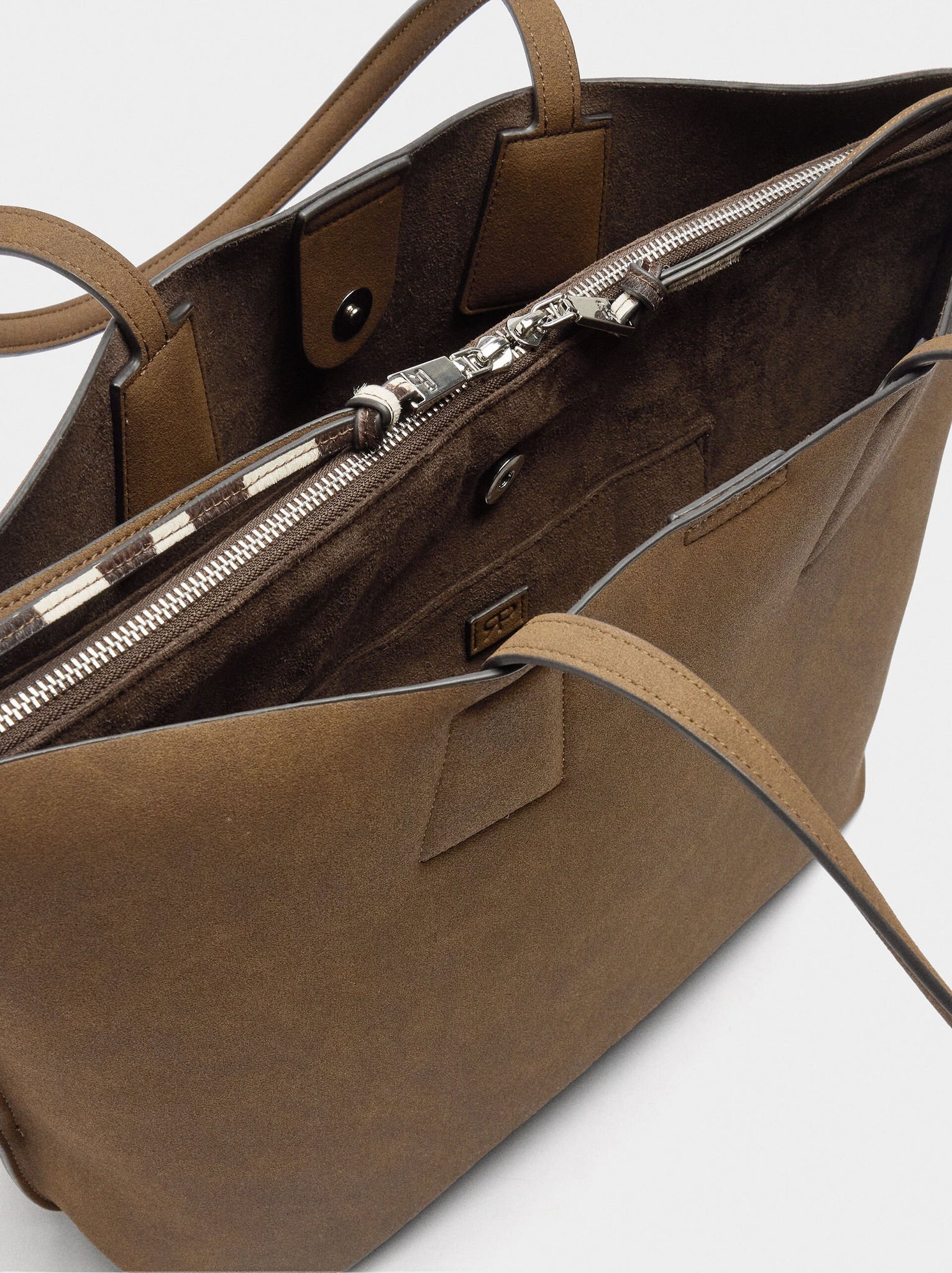 Bolso shopper efecto piel