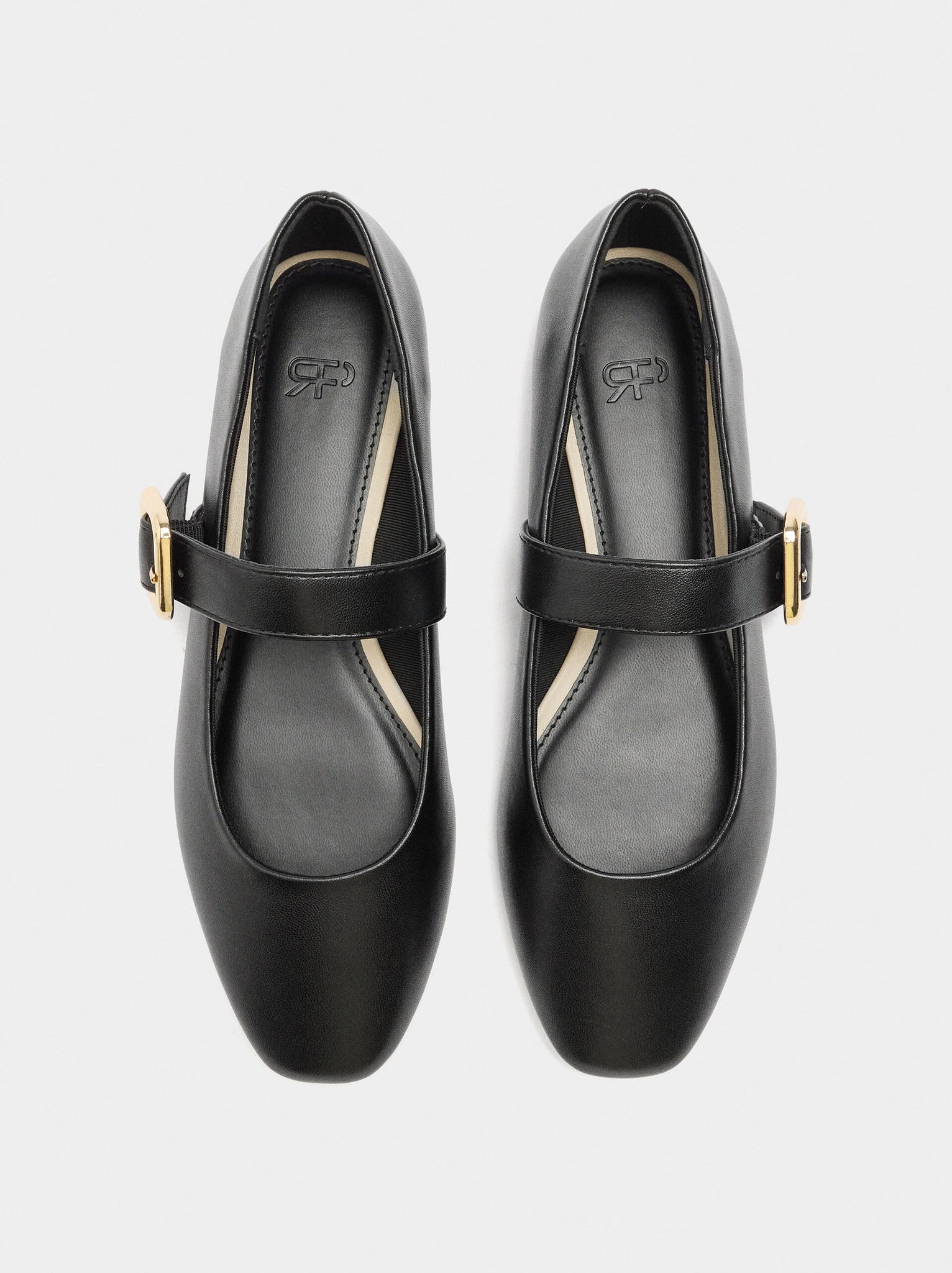 Bailarinas con tira y hebilla cuadrada