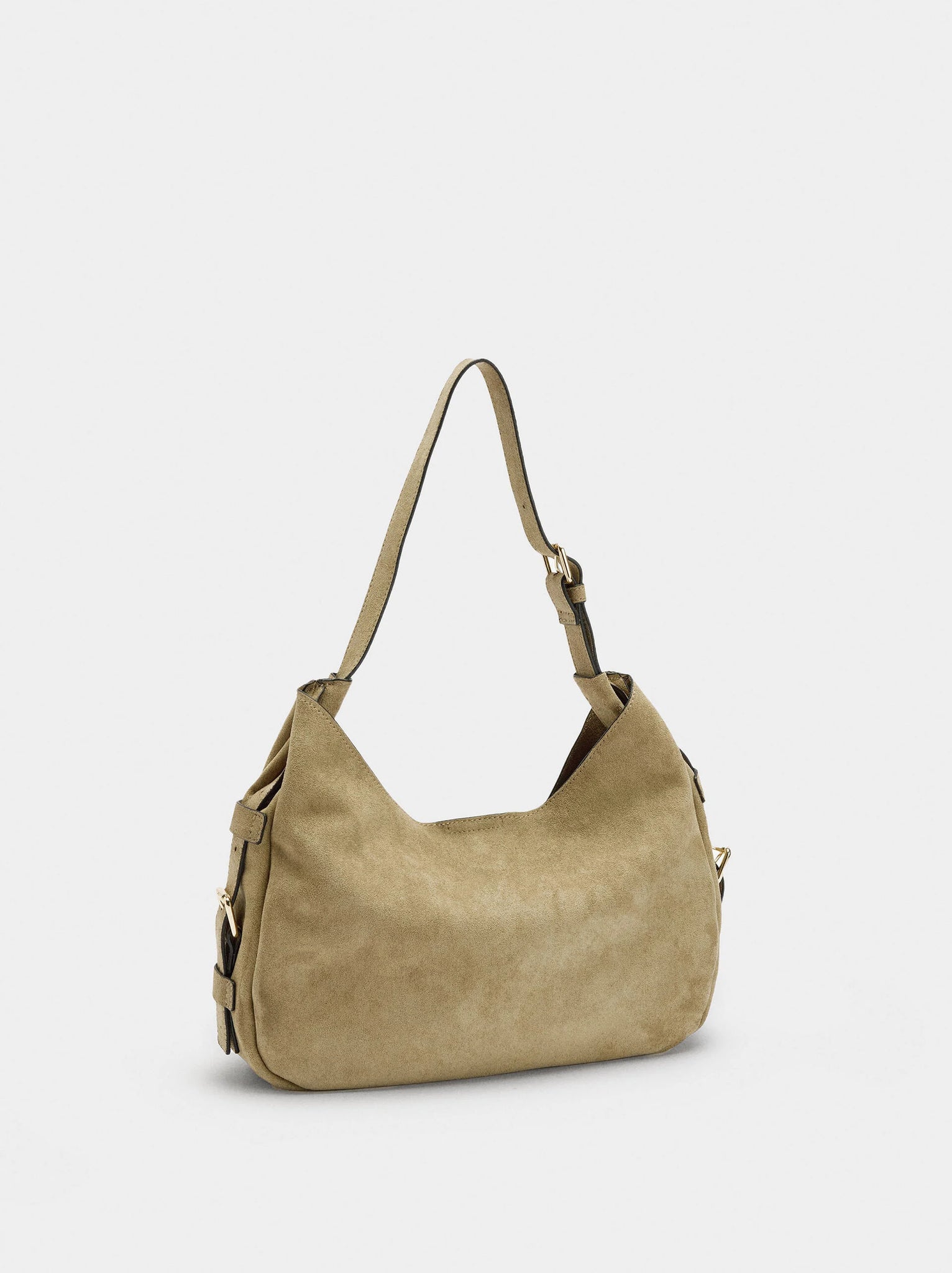 Bolso de hombro con hebillas laterales