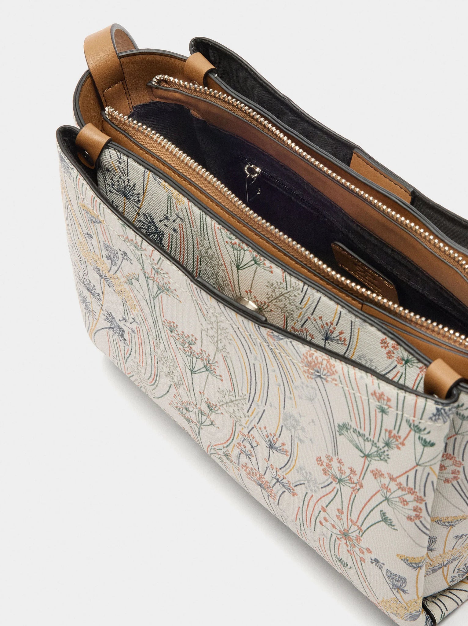 Bolso bandolera estampado flora