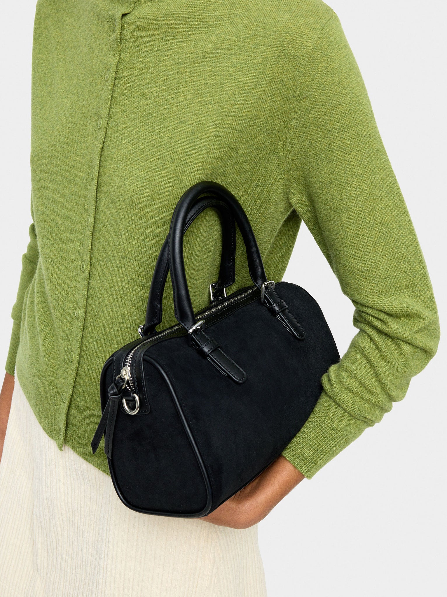 Bolso bowling efecto piel L