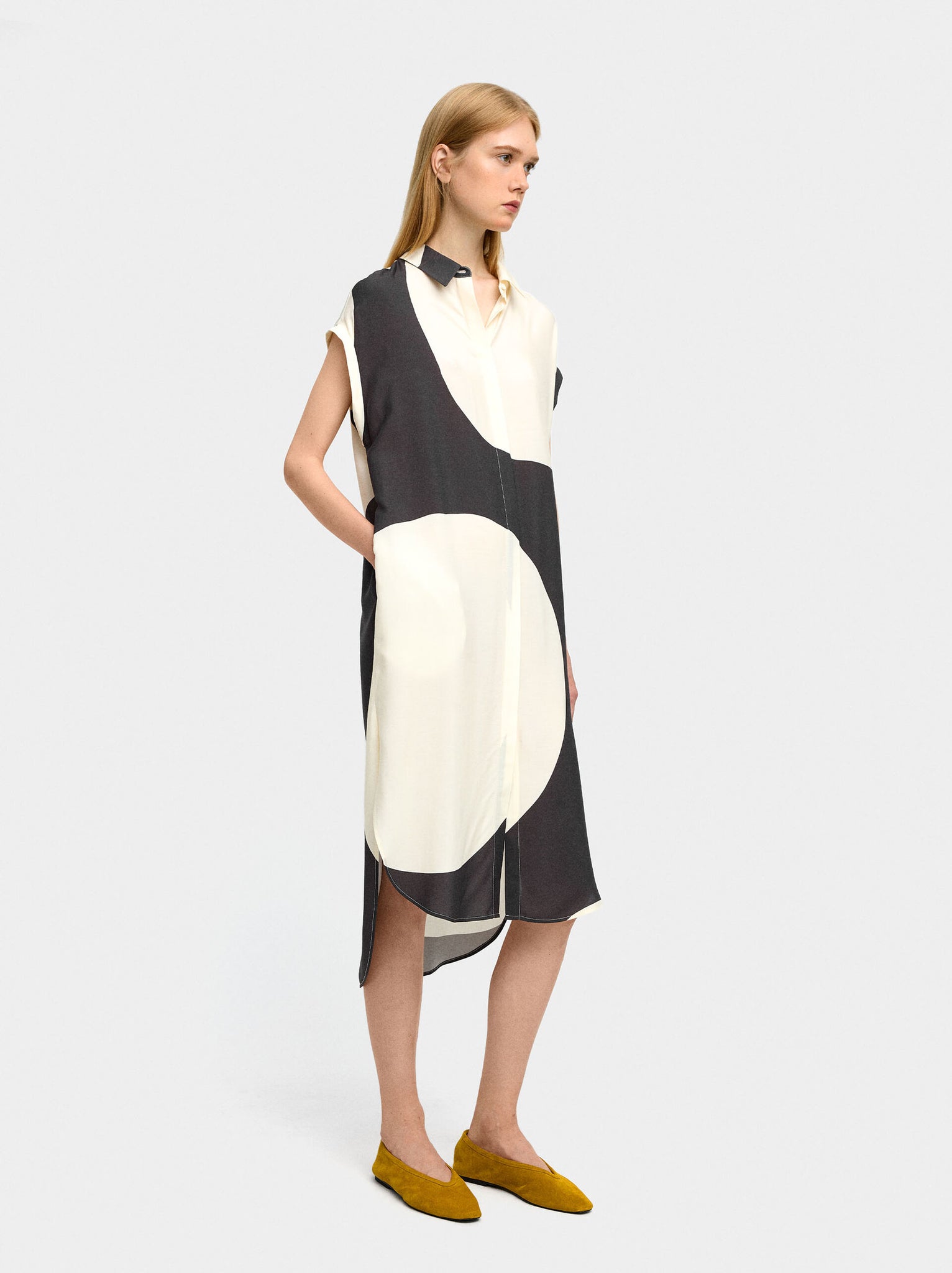 Vestido camisero estampado