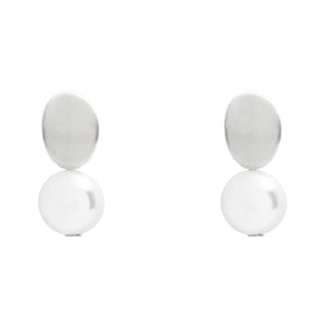 Pendientes Cortos Con Perla