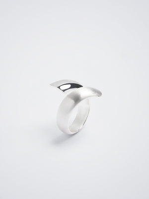 Anillo En Espiral Plateado