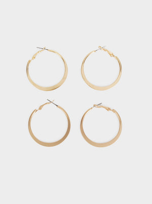 Conjunto De Aros Dorados