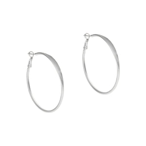 Pendientes De Aro Largos Plateados