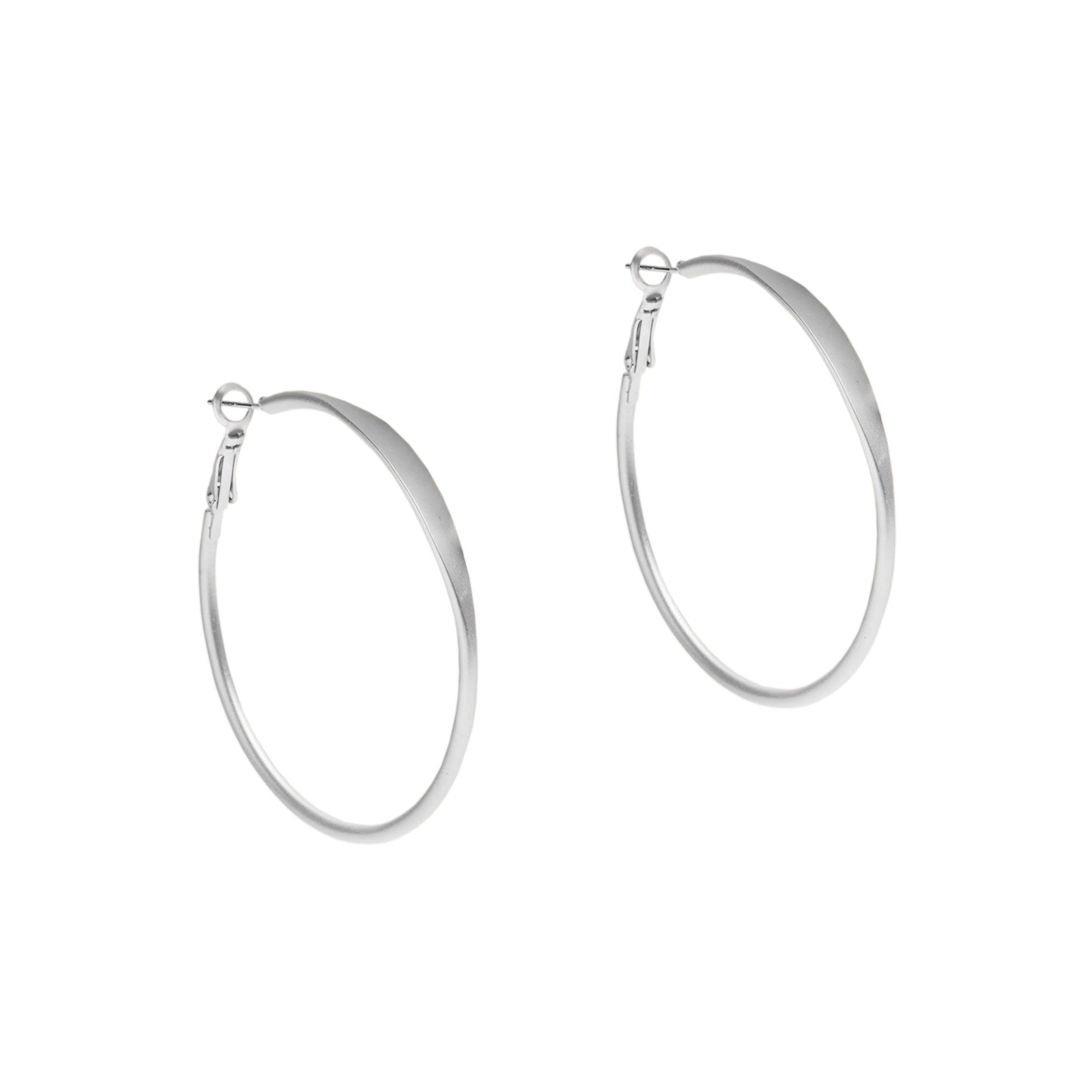 Pendientes De Aro Largos Plateados