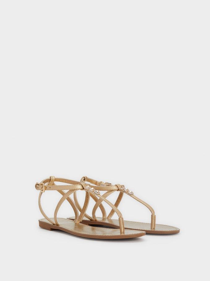 Sandalias Planas Detalle Tachuelas - Parfois Guatemala Accesorios de mujer Guatemala
