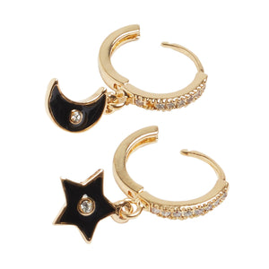 Pendientes De Aro Cortos Luna Y Estrella - Parfois Guatemala Accesorios de mujer Guatemala