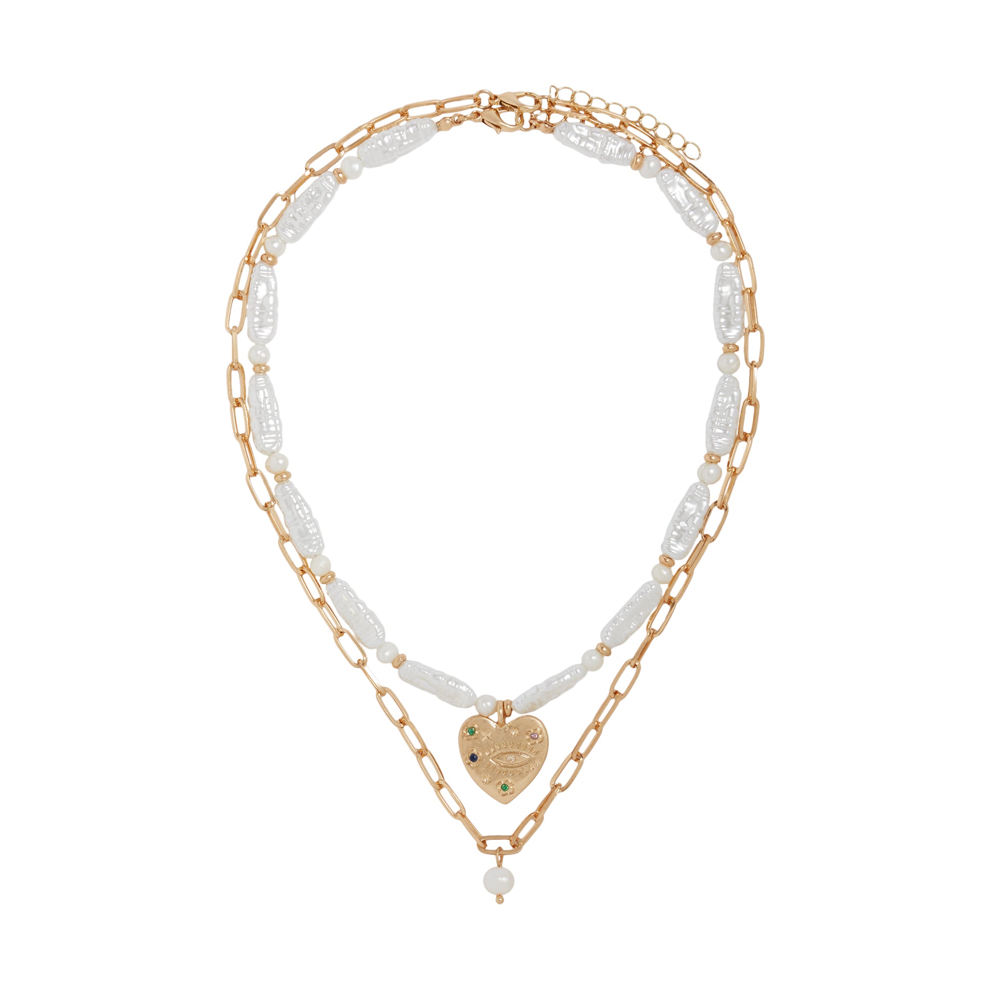 Conjunto De Collares Con Perla De Agua Fresca